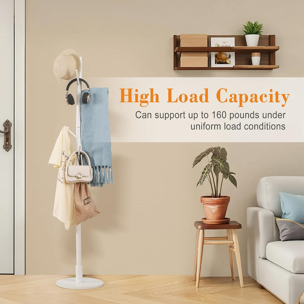 VECELO Coat Rack Freestanding, Entryway Hanger Stand, Umbrella Holder, Hall T...