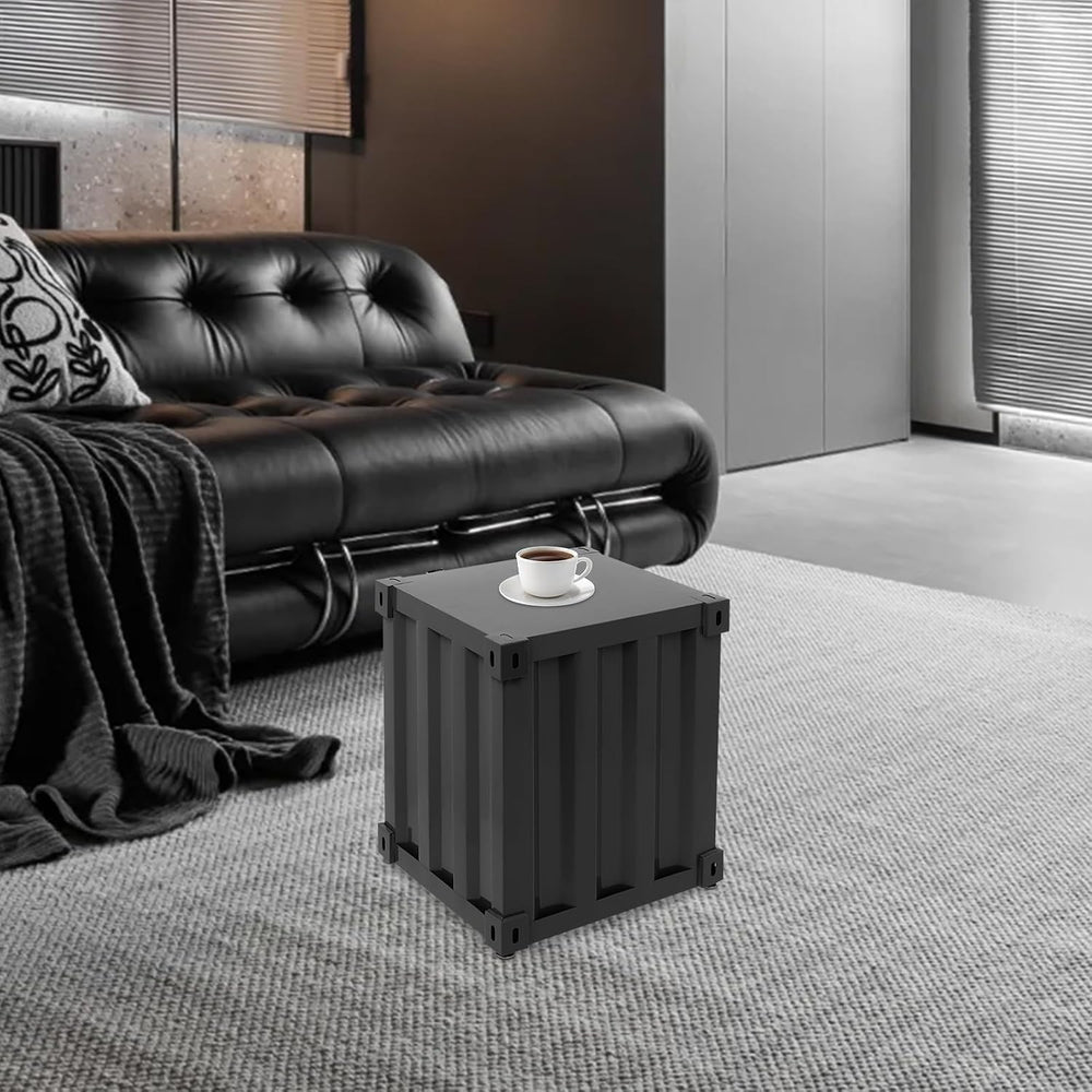 Industrial Wind Bedside Table, Metal Container Cabinet with Combination Lock,...
