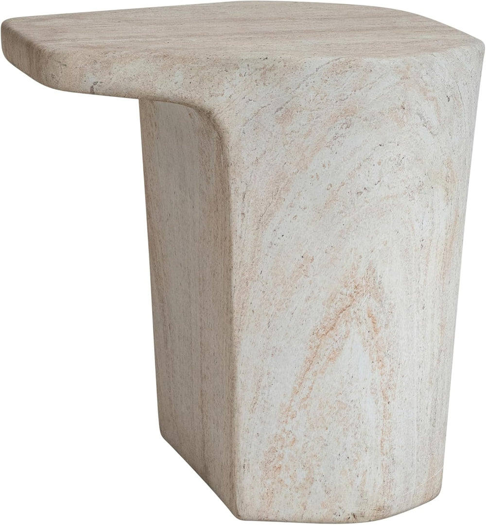 Bloomingville Lightweight Eco Stone Indoor/Outdoor Table, Travertine Finish, ...