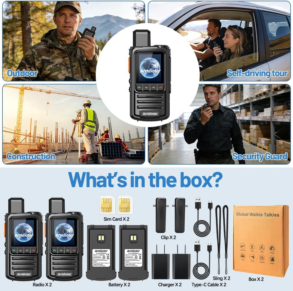 Global Rapid Long Range Walkie Talkies Unlimited Range Fast Radio Nationwide ...