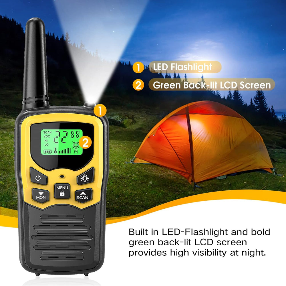 MOICO Walkie Talkies,Two-Way Radios for Adults with 22 FRS Channels Camping