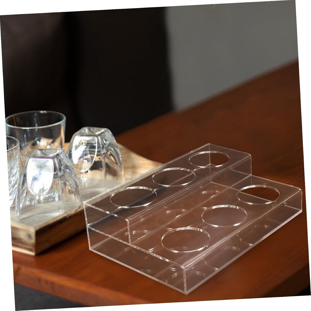 Garneck Acrylic Syrup Holder Multi Functional Wine Rack for Kitchen Coffee Ba...