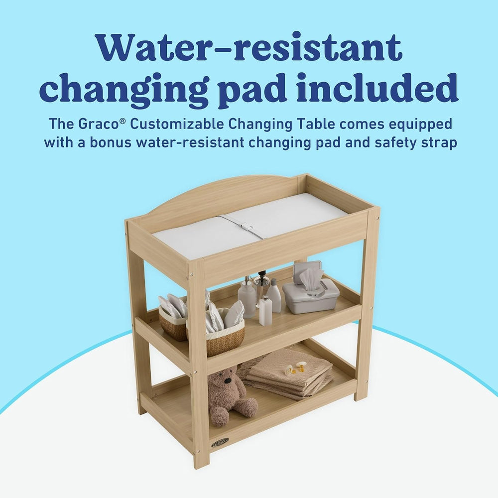 Graco Customizable Changing Table with Changing Pad, Driftwood