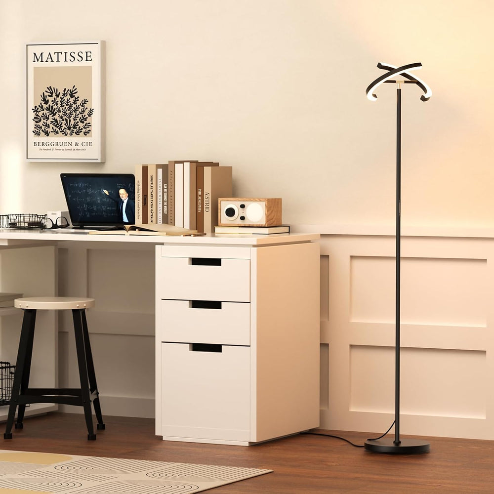 SIBRILLE LED Floor Lamp - Dimmable Tall Standing Lamp with Remote Control/But...