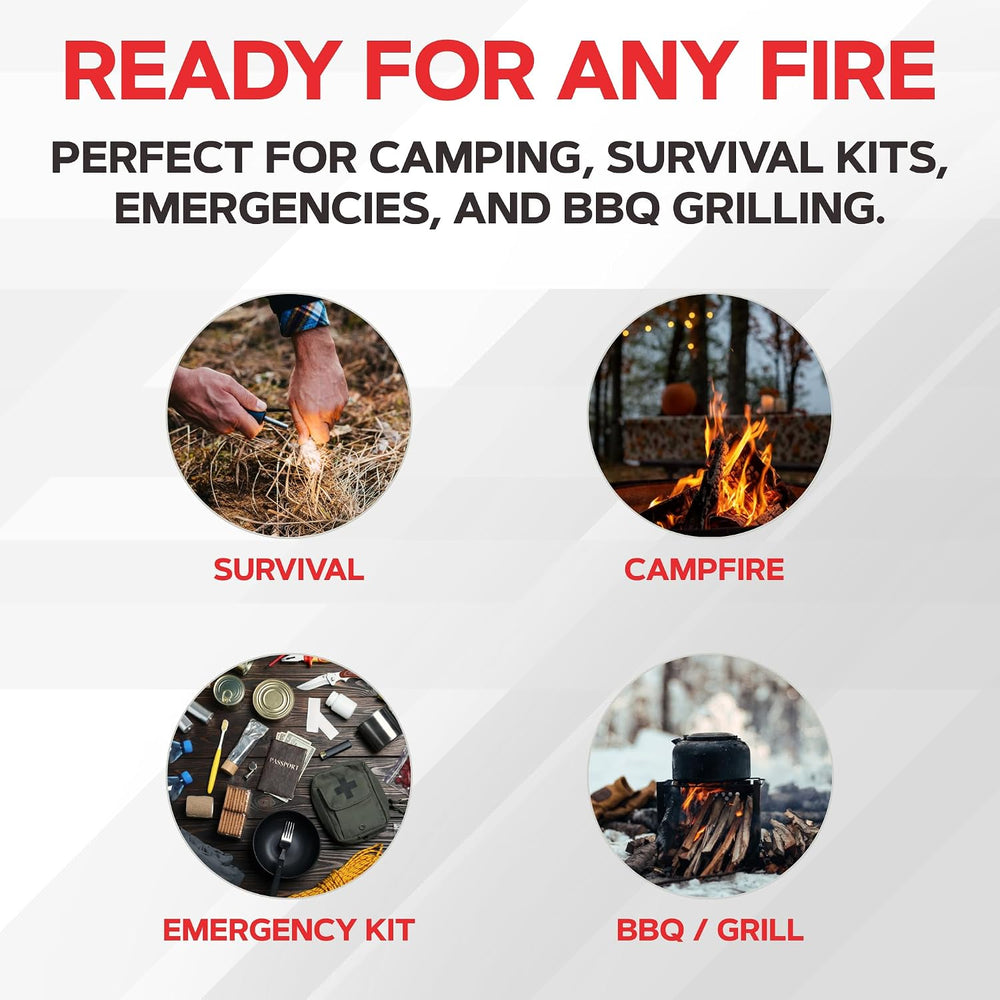 Fire Plug Titan - Survival Fire Starting Tinder, Fire Plugs XL, Best Firestar...