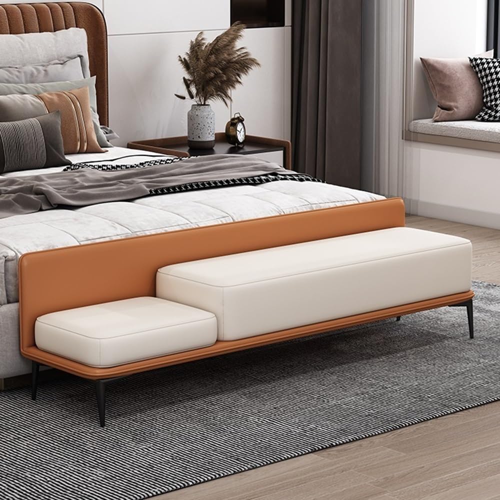 Modern Bed End Stool Modern Bedside Bench Bedroom Entrance Shoe Long Sofa Ent...