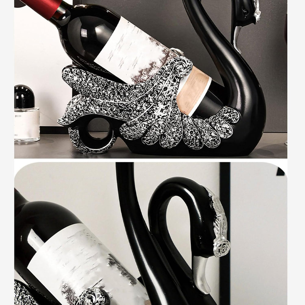 Swan Wine Bottle Holder Home Bar Elegant Wine Rack Holders, Countertop & ...