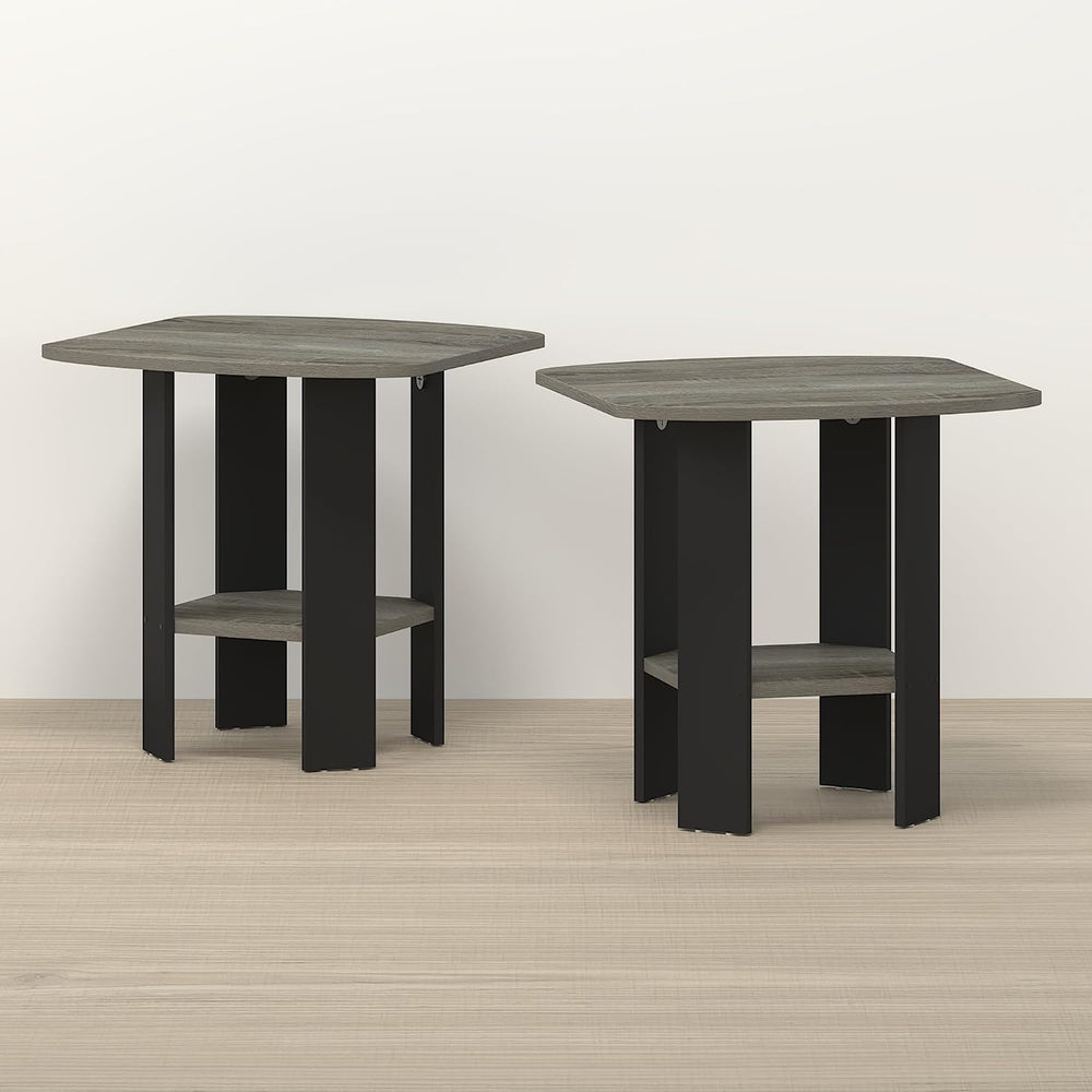 Toki Side Table, Set of 2 End Table, Nightstand, with Open Shelf, for Living ...