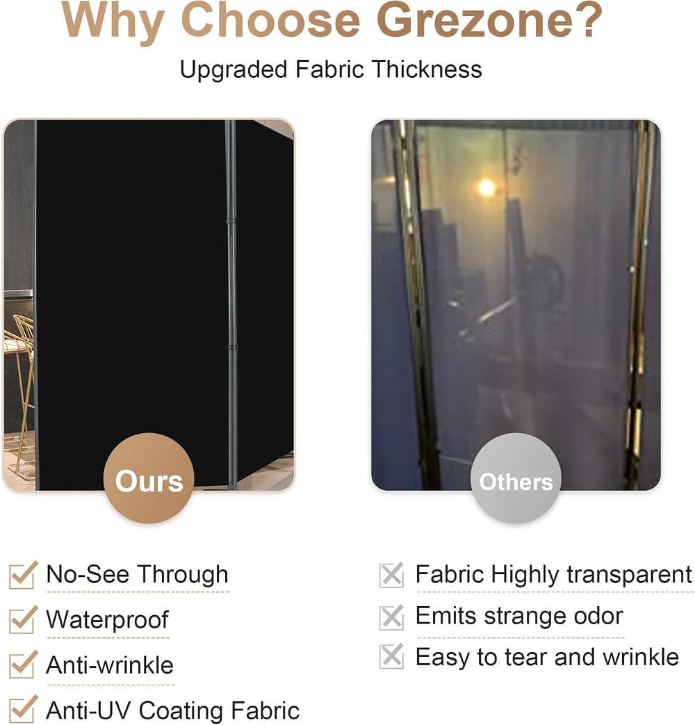 Grezone Large Folding Panel Portable Stand Room dividers Privacy Screen for B...