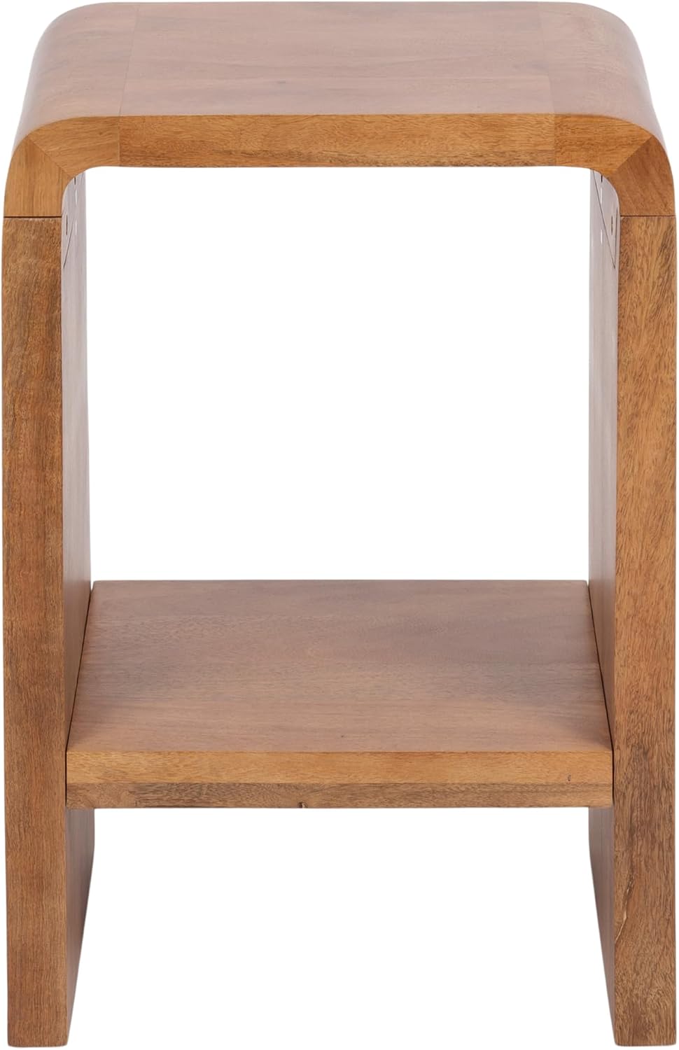 Kate and Laurel Reddy Modern Arched Wood Side Table, 16 x 12 x 24, Warm Natur...