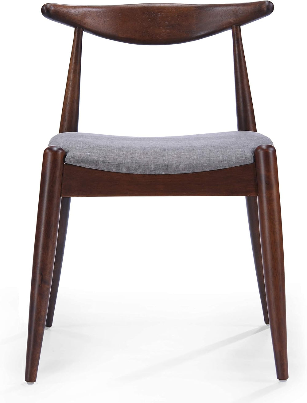 Christopher Knight Home Francie Fabric with Walnut Finish Dining Chairs, 2-Pc...