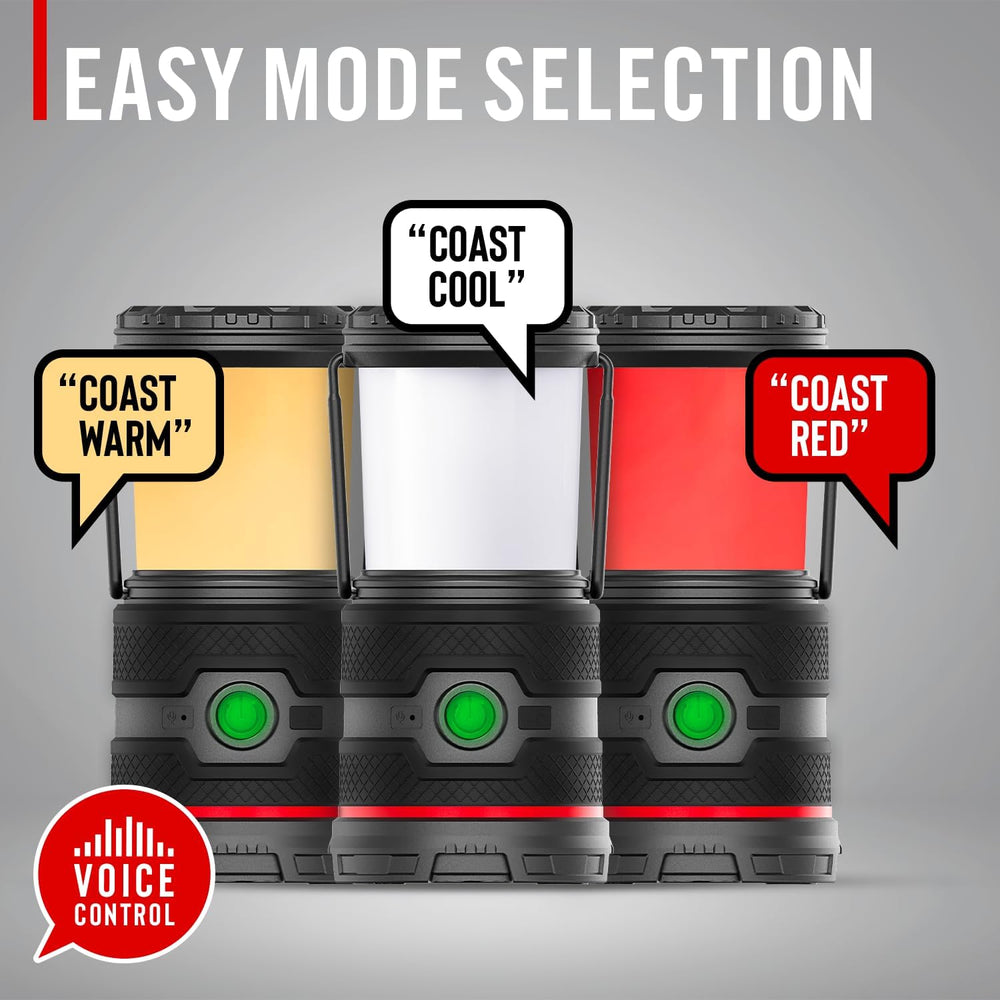Coast EAL35R 1000 Lumen Voice-Controlled LED Emergency & Camping Area Lan...