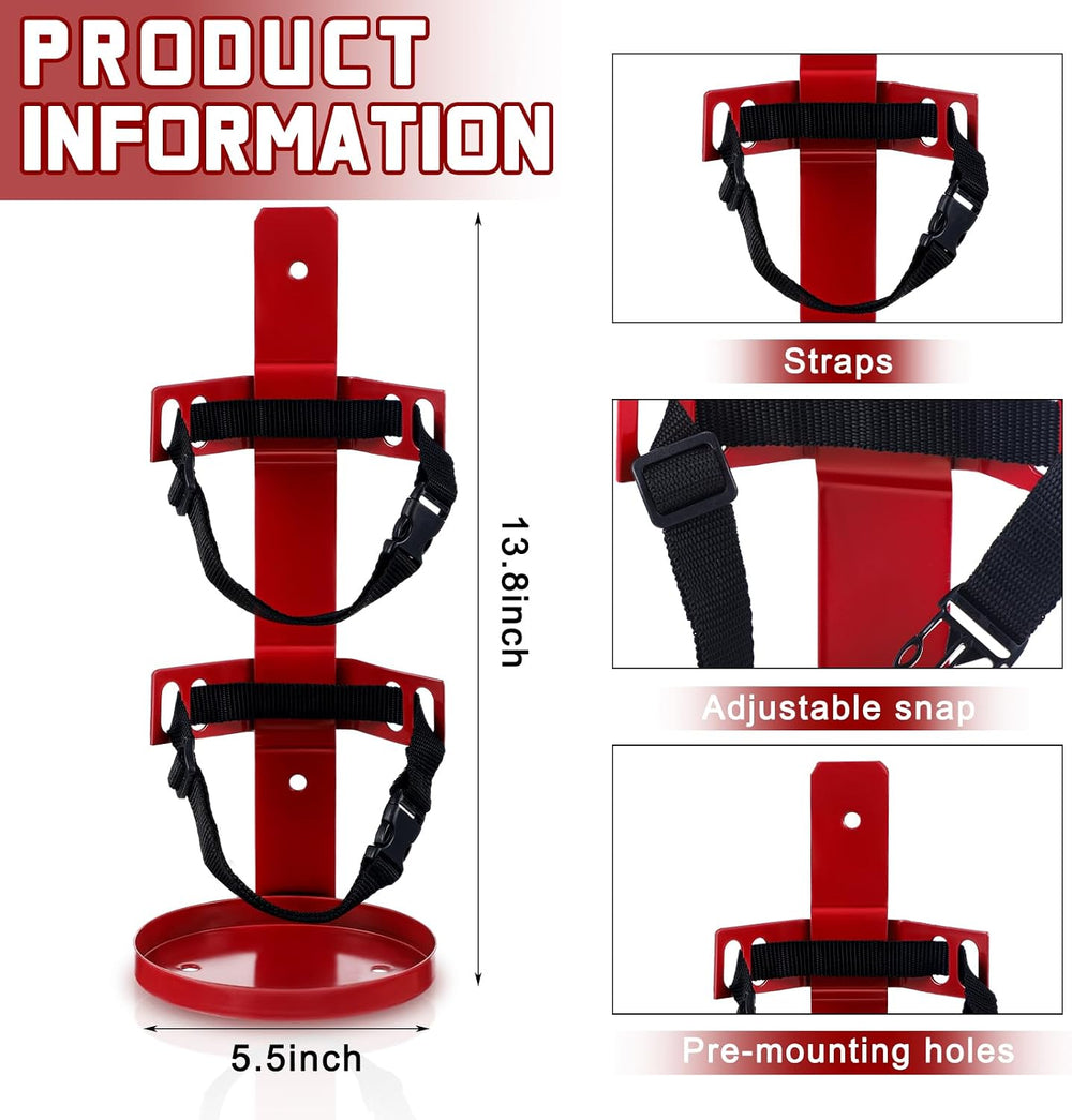 Suzile Fire Extinguisher Bracket Wall Mount, Heavy Duty Metal Holder, 3 Pcs