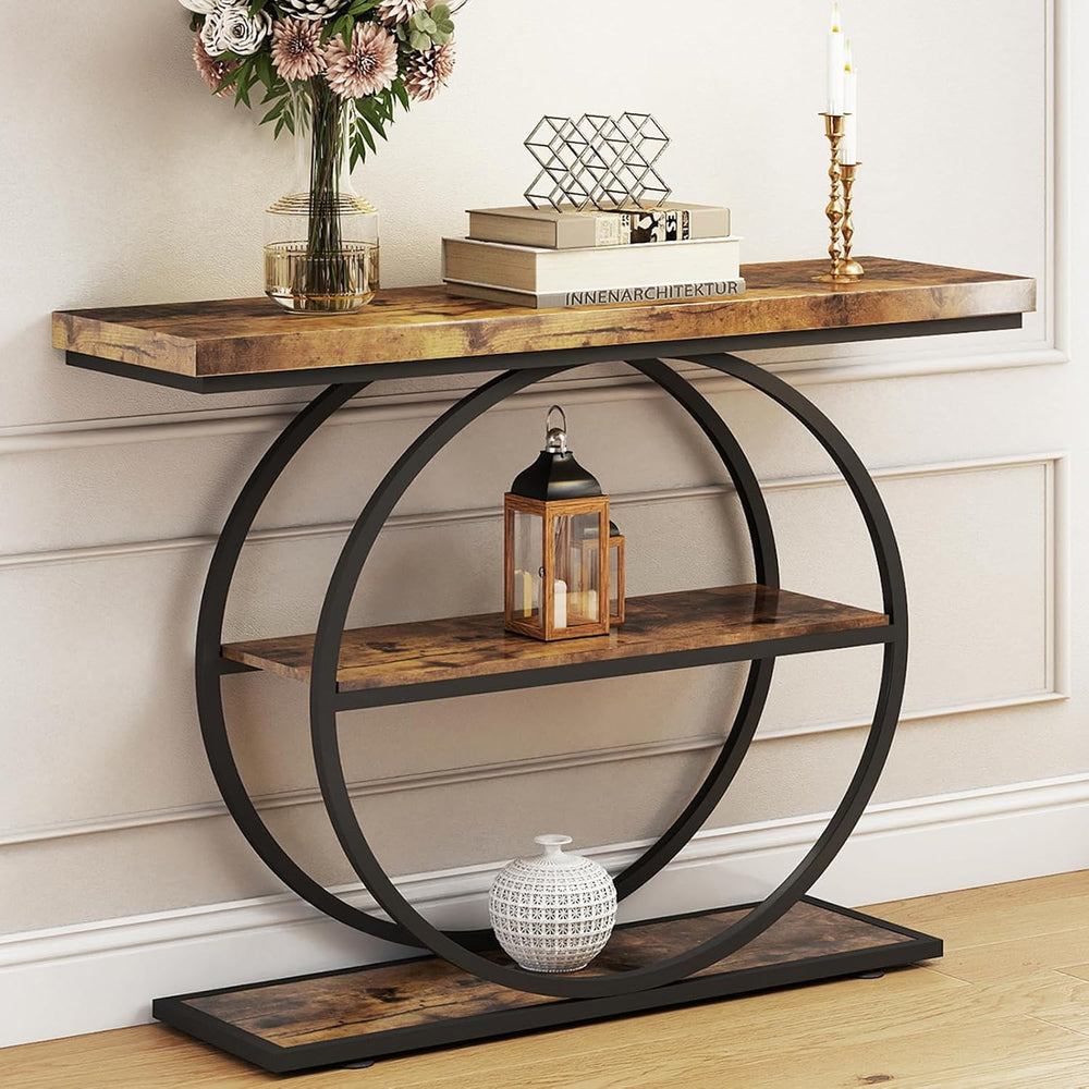 Arbuxzuy 41.3 Entryway Table Wood Console Table Sofa Table for Living Room | ...