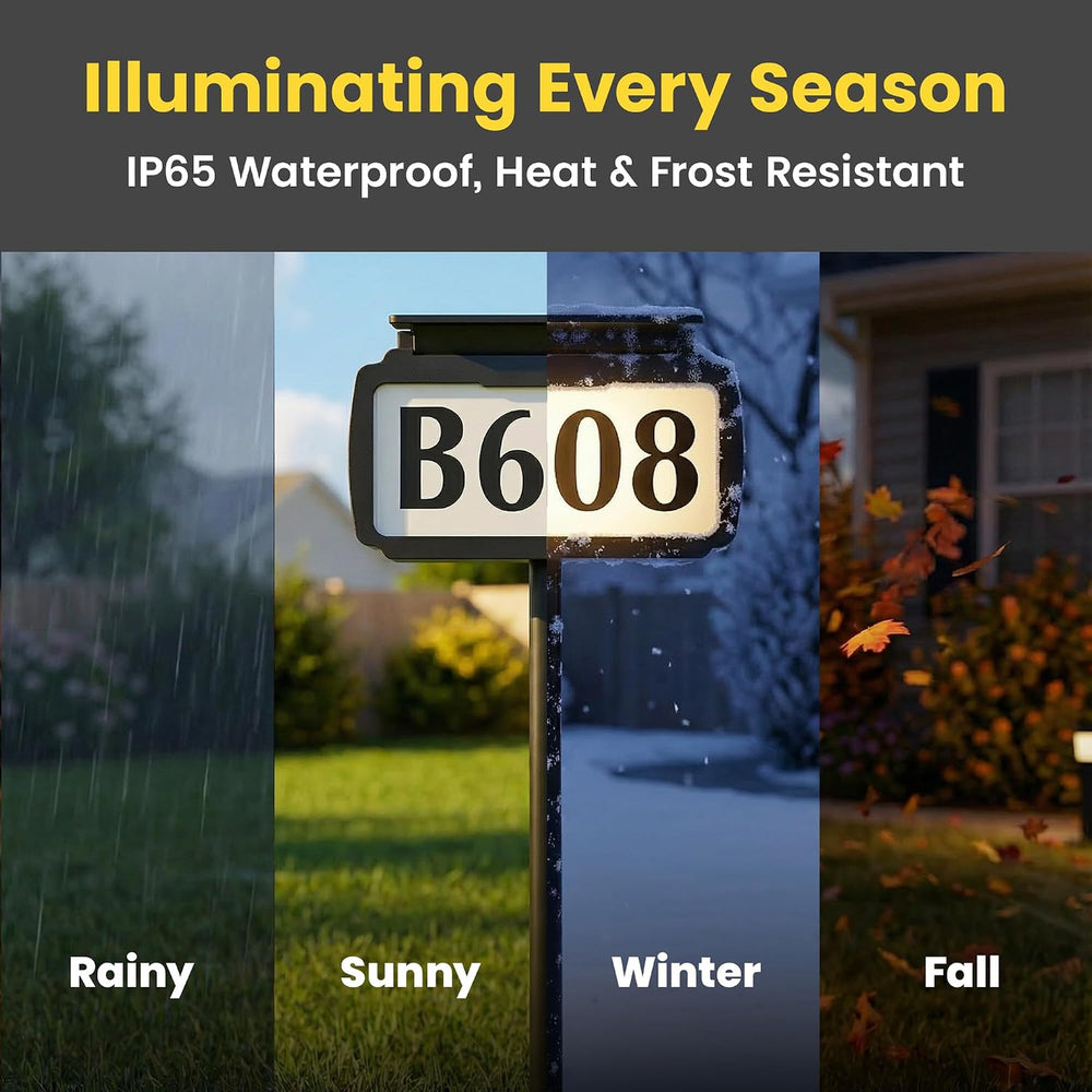 Brighticonic LED Solar House Number Light