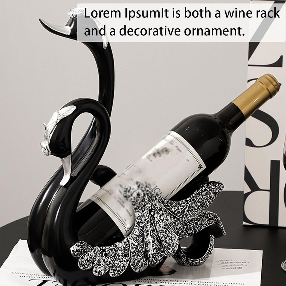 Swan Wine Bottle Holder Home Bar Elegant Wine Rack Holders, Countertop & ...
