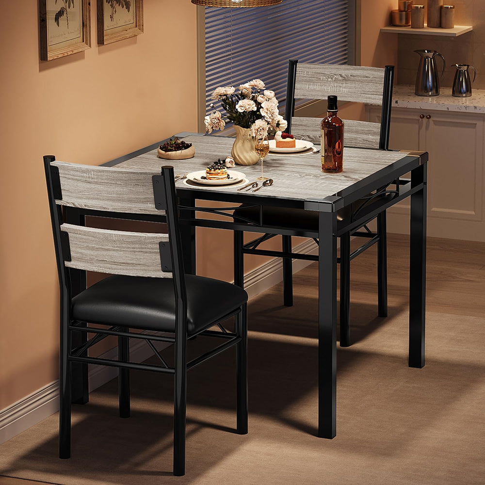 IDEALHOUSE Dining Table Set for 2 with Corner Protector, Kitchen Table Chairs...
