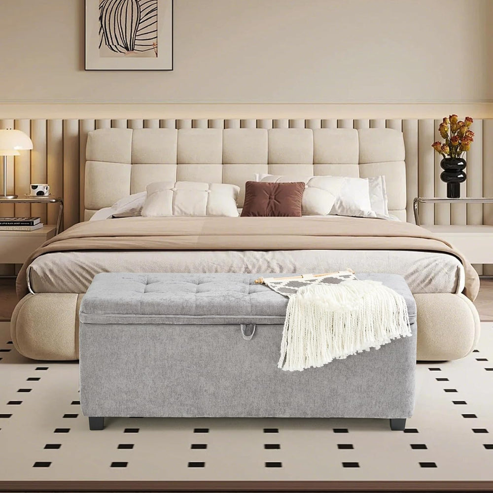 Storage Ottoman Bench with Lift Top, End of Bed Bench for Bedroom, Living Roo...