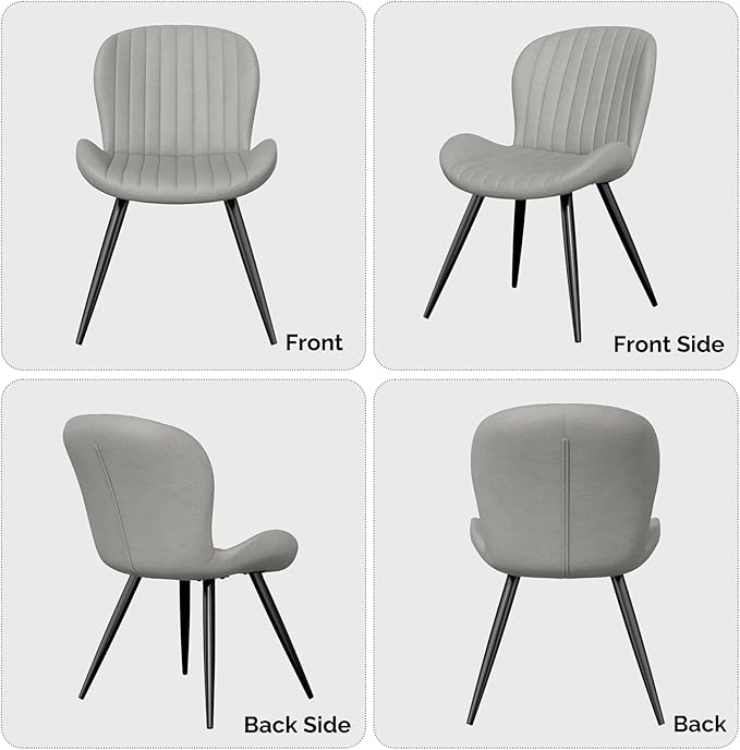 Nalupatio Dining Chairs Set of 2, Modern Dining Room Chairs Comfy Backrest Th...