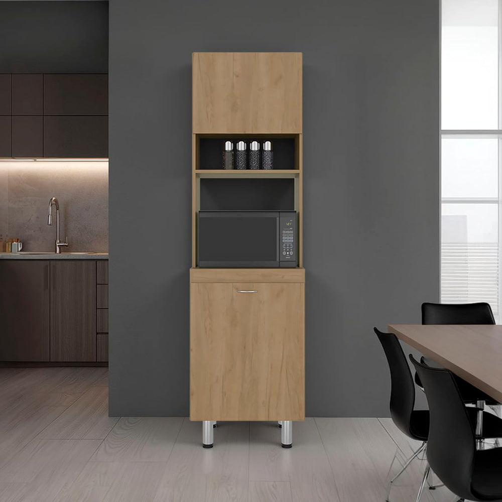 DEPOT E-SHOP 22" Fingal Kitchen Pantry with Microwave Space, Four Shelve...