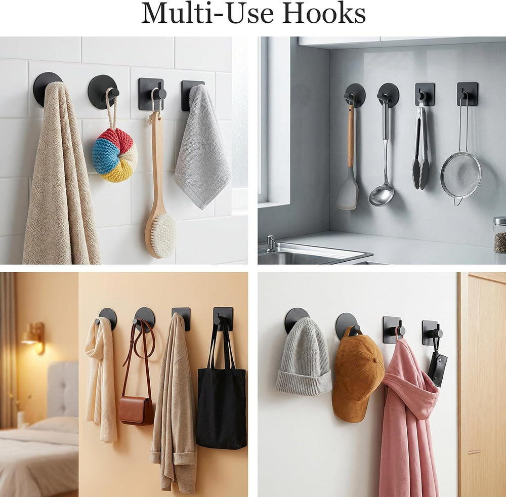 10-Piece Matte Black Bathroom Hardware Set, 16in SUS304