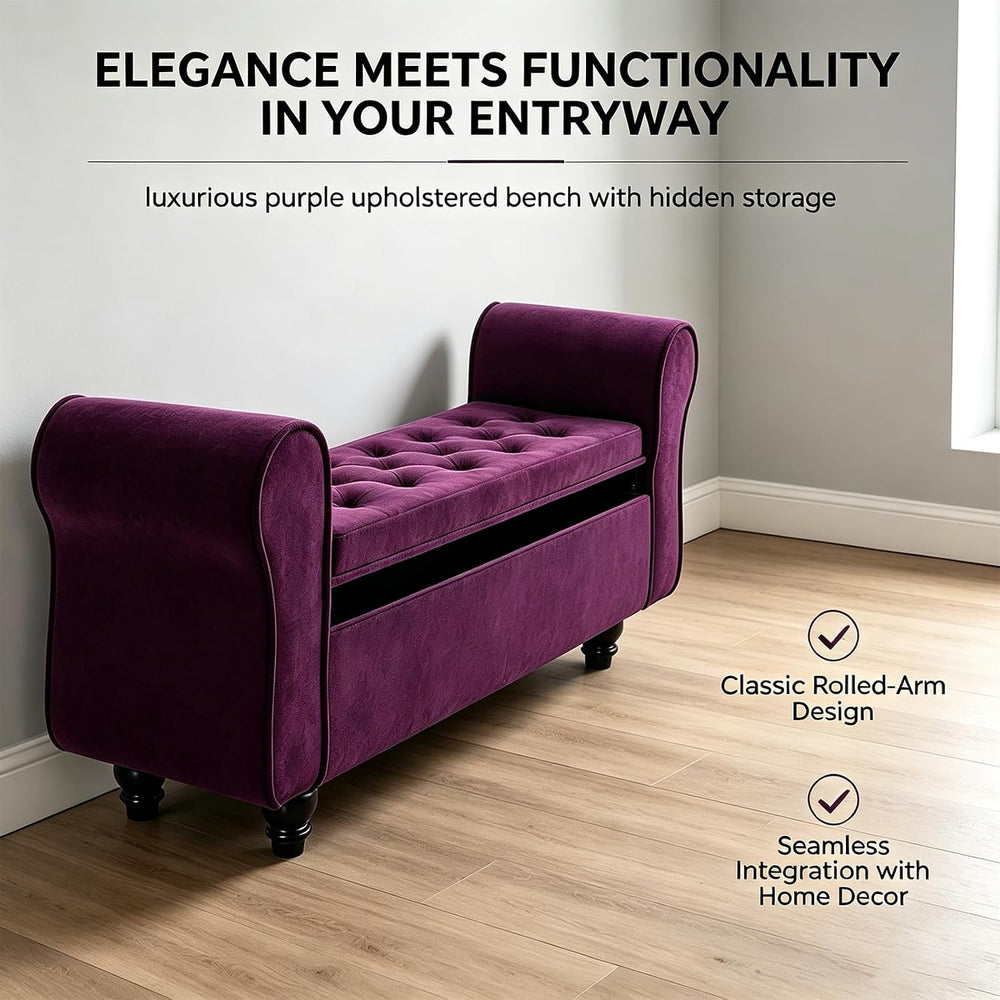 Shoe Storage Bench End-of-Bed Storage Bench End-of-Bed Bench with Storage Bed...