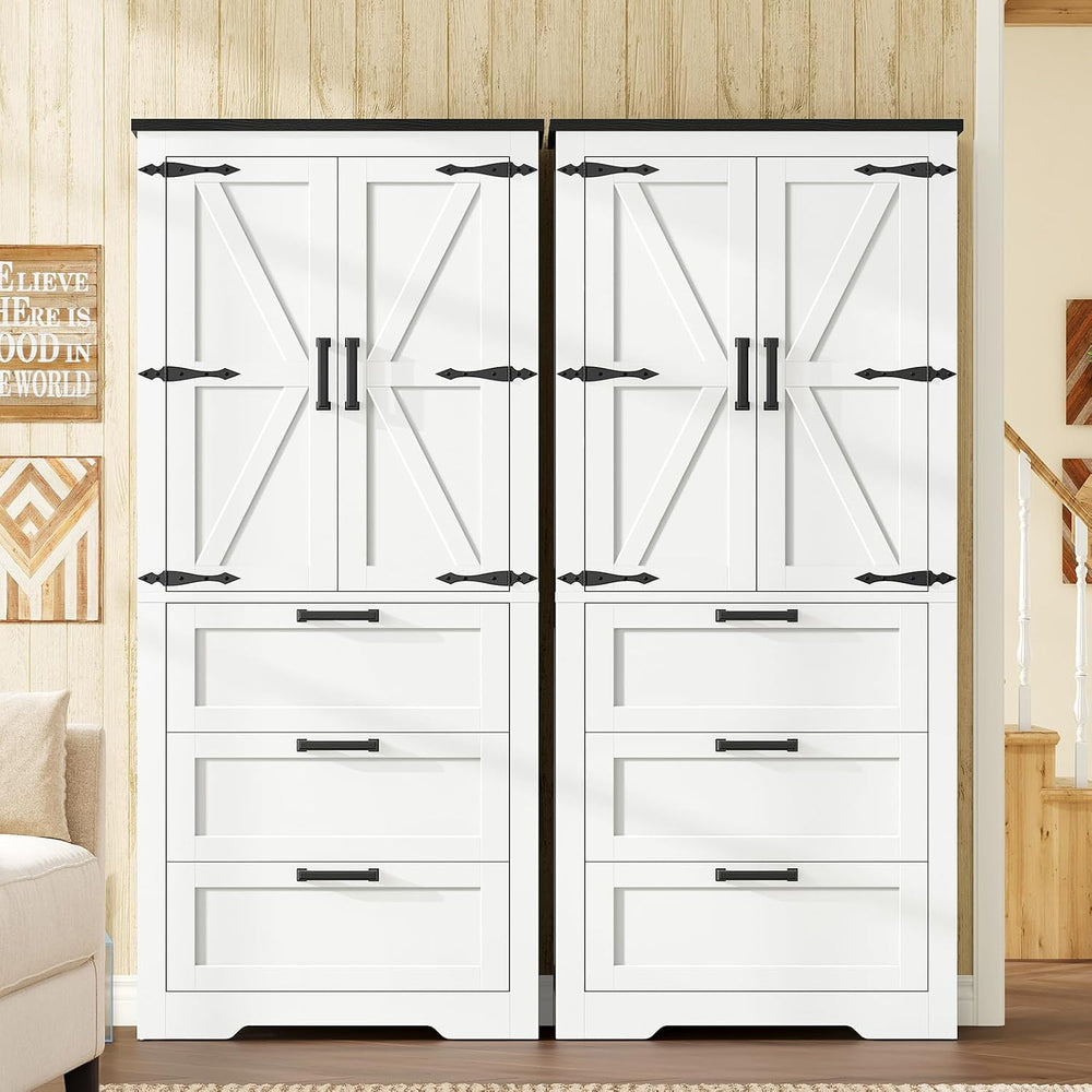 TEENFON Storage Cabinet with Doors & Adjustable Shelf