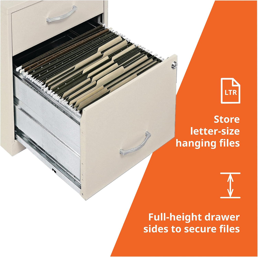 NuSparc 2 Drawer Locking Filing Cabinet | Pre-Assembled Steel Construction | ...