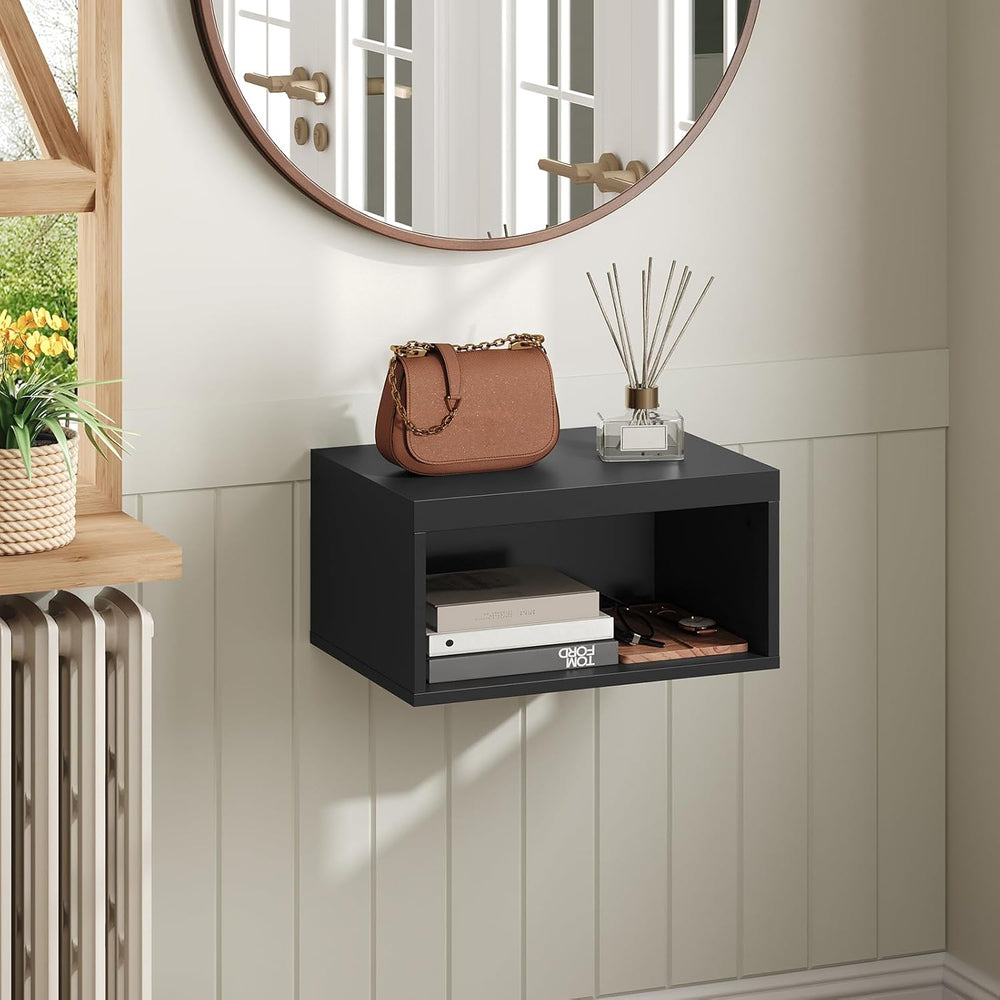 MAHANCRIS Floating Nightstand Set of 2, Wooded Wall Mounted Nightstand, Float...