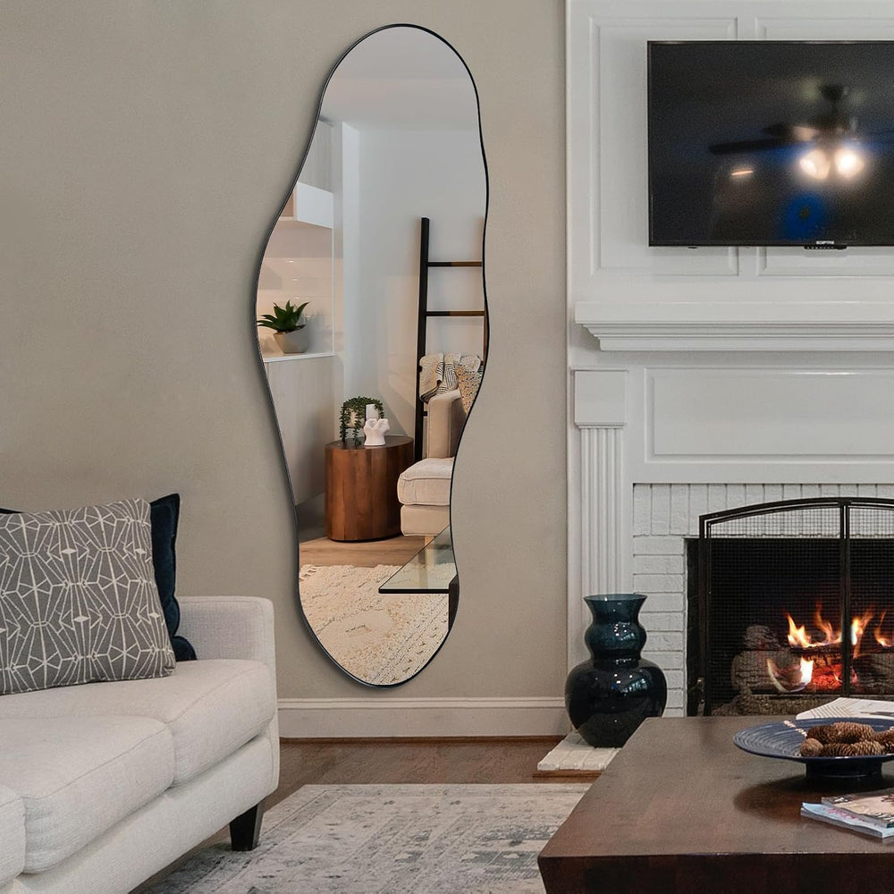Irregular Mirror Full Length, 63"x22.5" Large Asymmetrical Wall Mir...