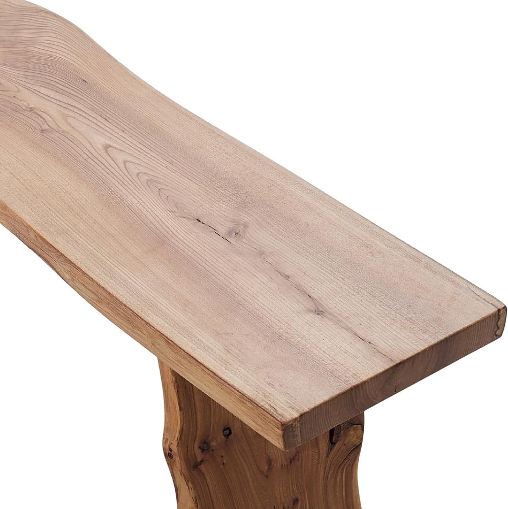 Elm Wood Dining Bench Bedroom BenchesIn Footrest Stool Accent Bench for Entry...