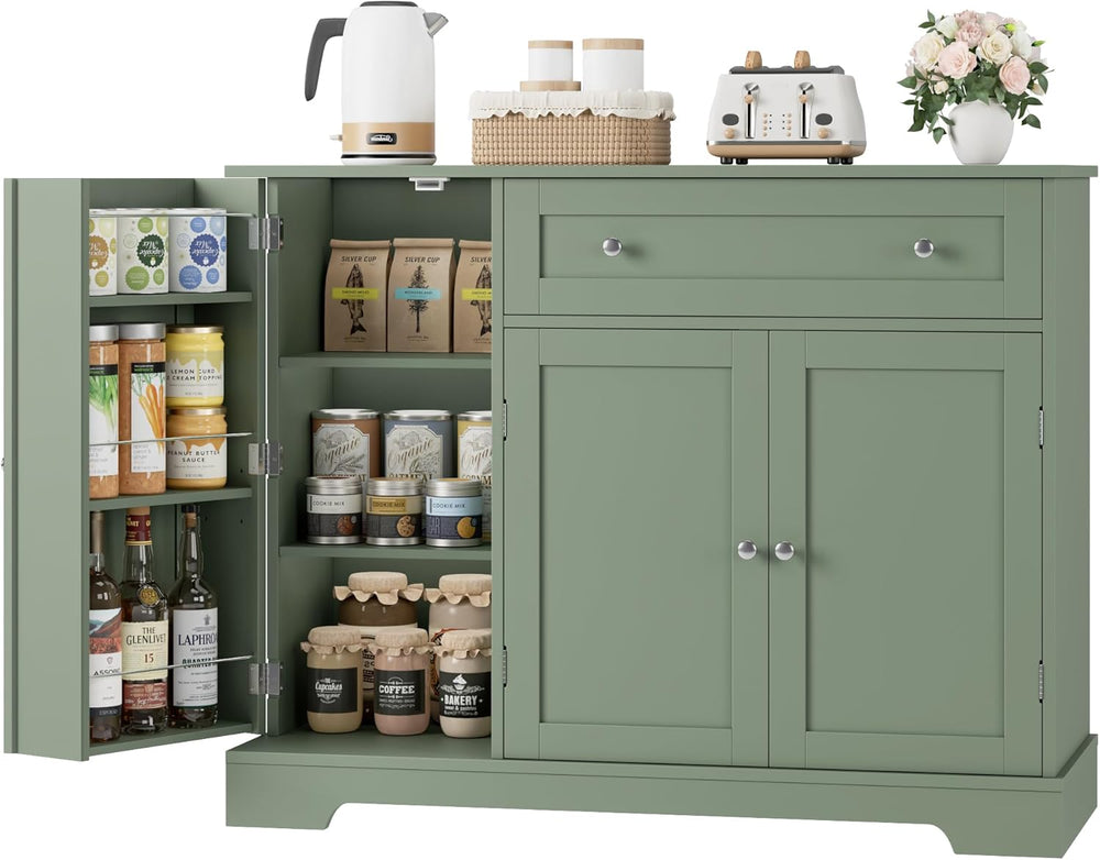 HOSTACK Buffet Cabinet with Storage, Modern Sideboard Buffet with Doors, Wood...