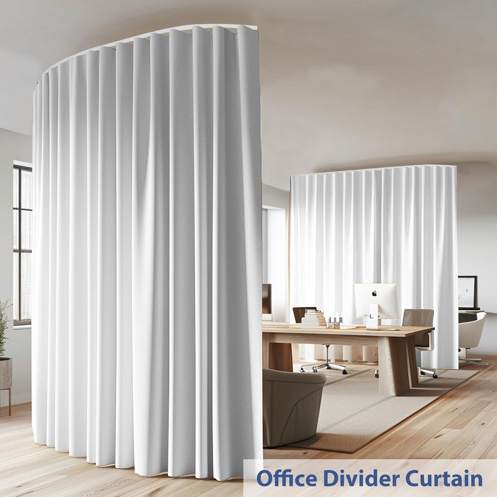 Room Divider Ceiling Mounted Curtains Track Sets Extra Wide Blackout Curtain ...