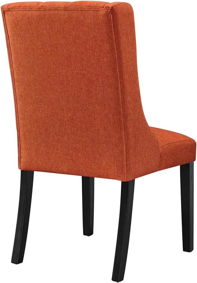 Modway Baronet Button-Tufted Fabric Parsons Dining Chair in Orange