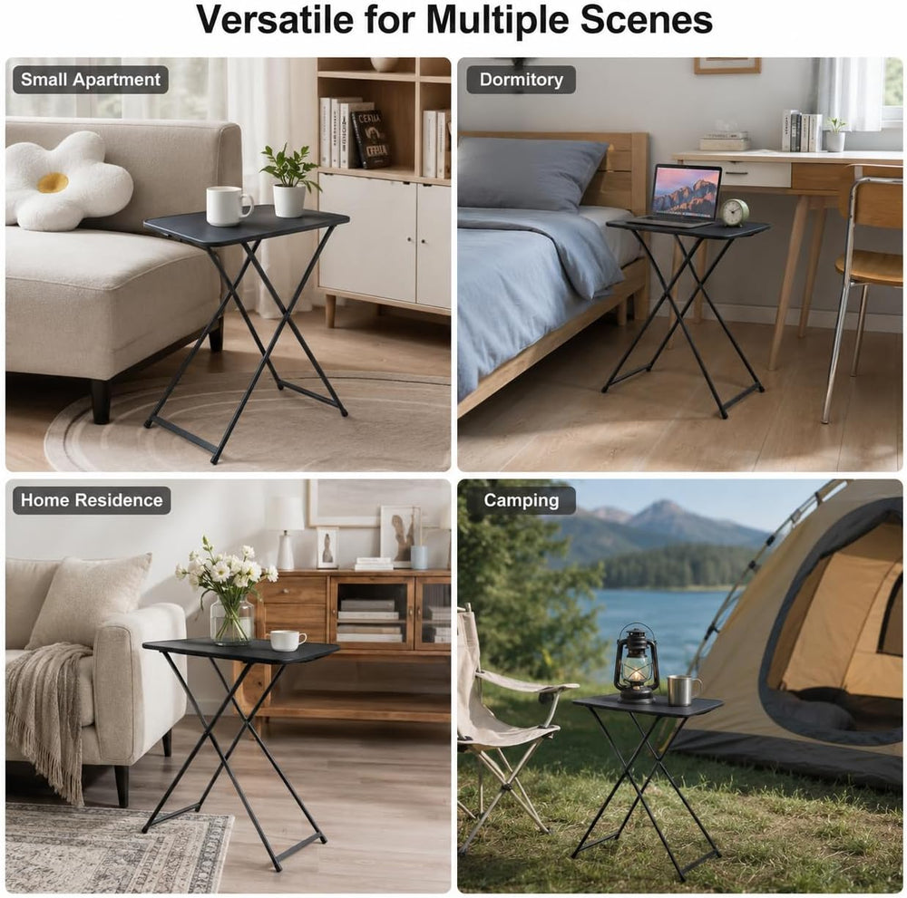 26 Inch Adjustable Height Personal Folding Table - Lightweight Portable Desk ...