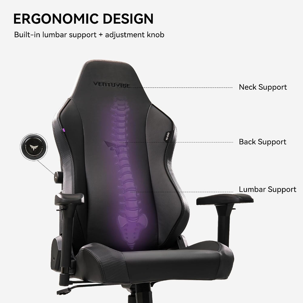 Gaming Chair - High Back Ergonomic Computer Chair with Lumbar Support, Video ...