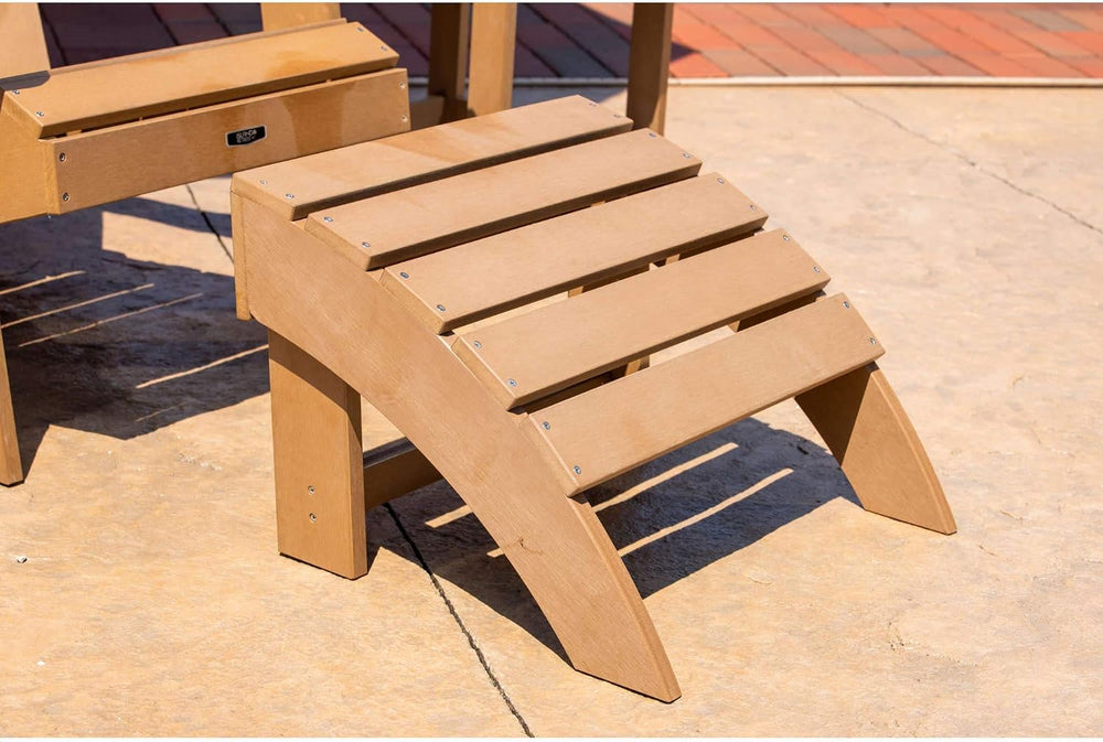 Island Retreat Ez-Care Tek-Wood™ Adirondack Ottoman - Teak