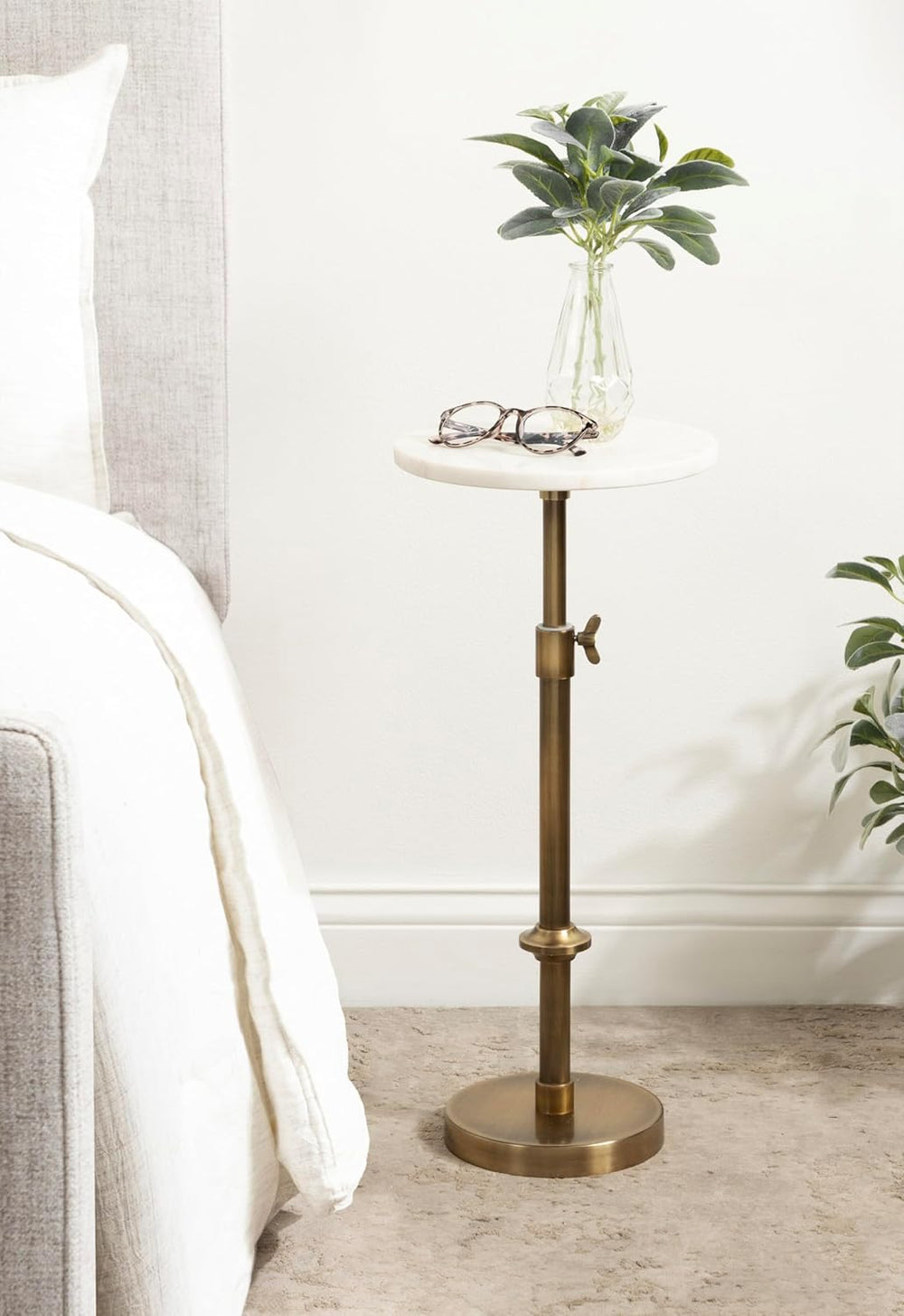 Kate and Laurel Engles Traditional Adjustable-Height Pedestal Drink Table, 10...