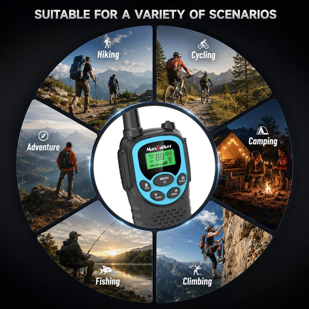Walkie Talkies Long Range for Adults, Rechargeable FRS 2 Way Radios 2 Pack