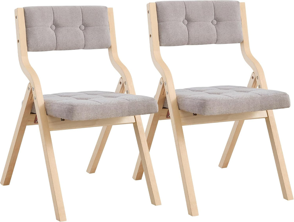 2-Pack Folding Dining Chairs with Cushion,Padded Foldable Dining Chairs,Porta...
