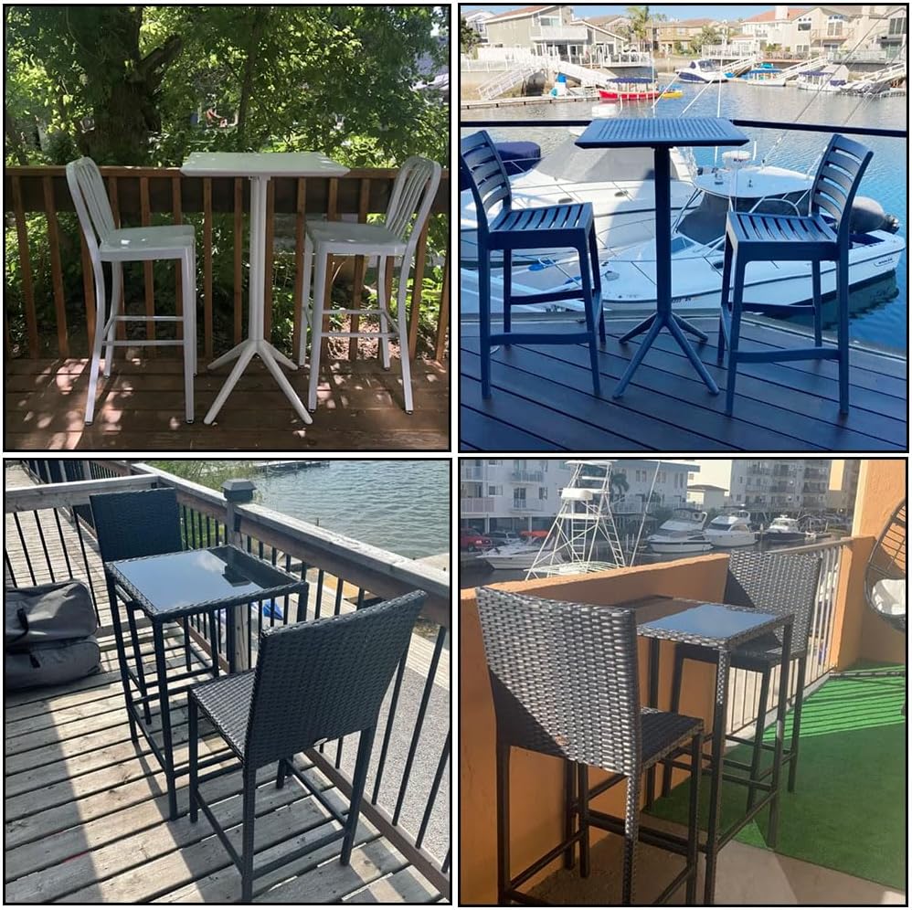 Outdoor Bar Height Dining Set Cover for Patio Bistro Sets 3 Piece