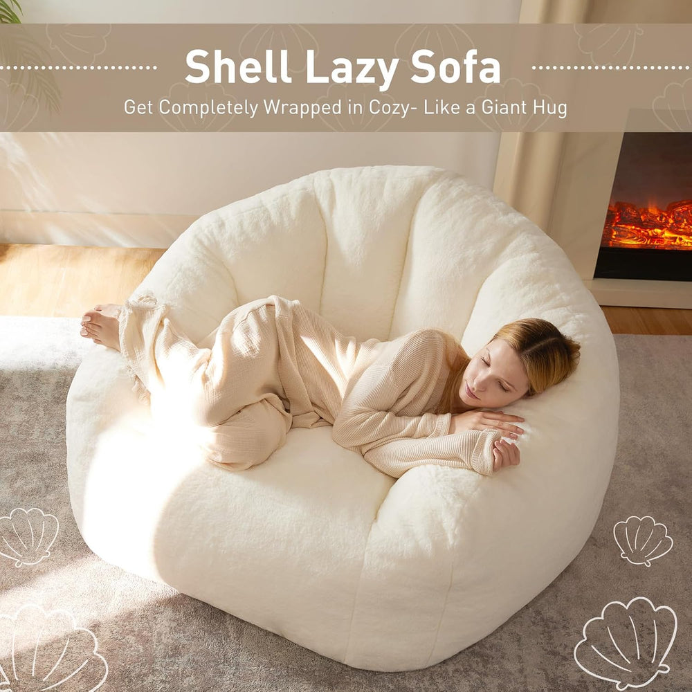 HUGHEAVEN Max Giant Bean Bag Chair, Bean Bag Sofa for Adults & Teens | Ov...
