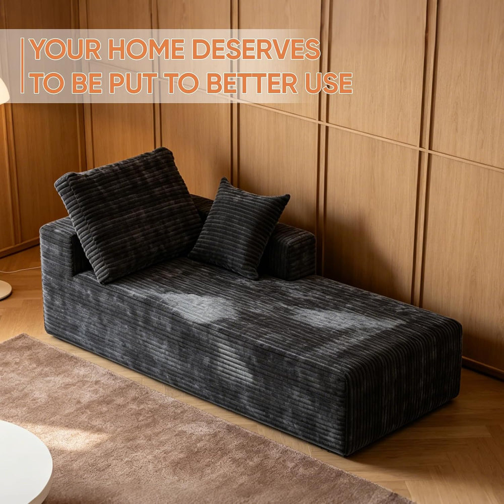 35" Sofa Bed, Boneless Cloud Couch, Rectangular Couch for Living Room, O...