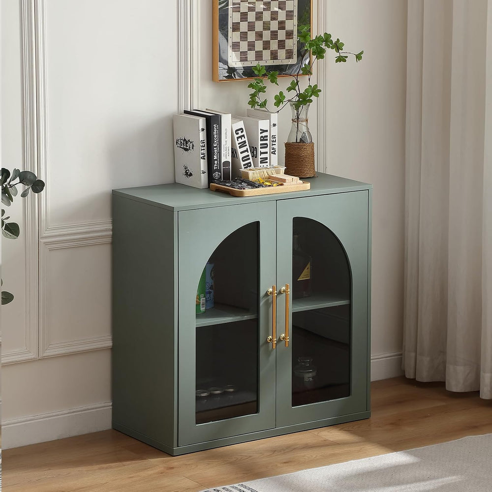 31.5'' Display Sideboard Cabinet With Arched Glass Doors
