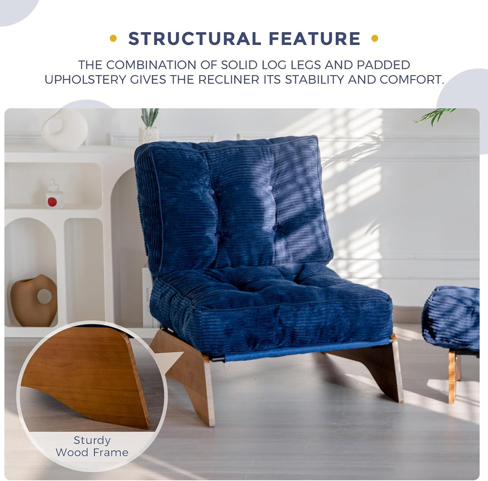 MAXYOYO Accent Chair with Ottoman, Lounge Chair with Adjustable Backrest