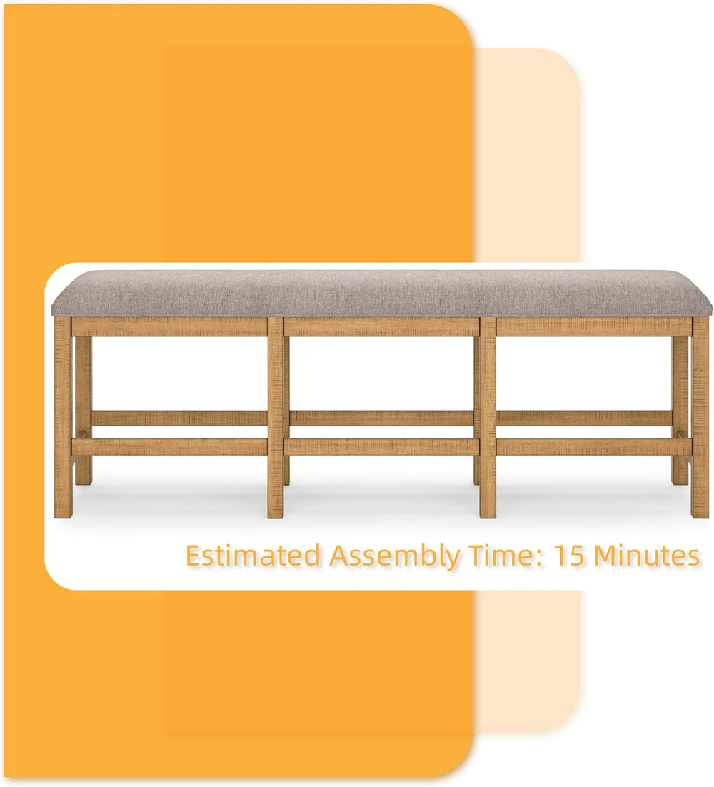 Signature Design by Ashley Havonplane Counter Height Dining Bench, 72" |...