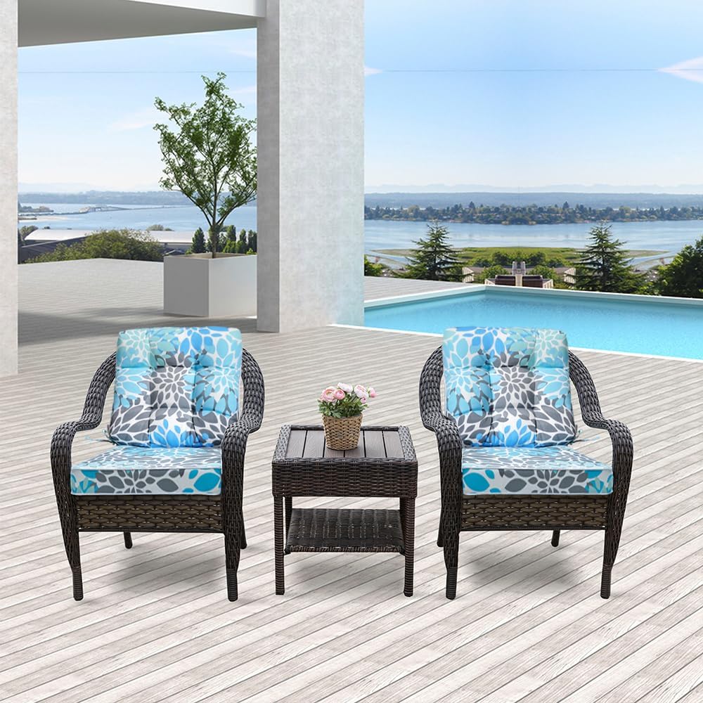 JMGBird Patio Seat Cushions Outside Chair Cushions for Outdoor Chairs