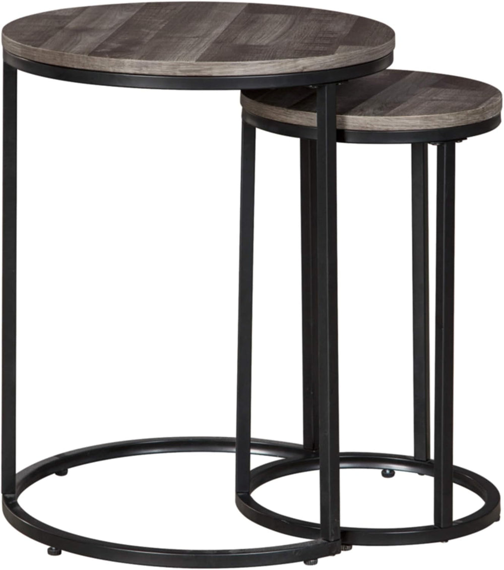 Signature Design by Ashley Gray Round Nesting Tables Set of 2
