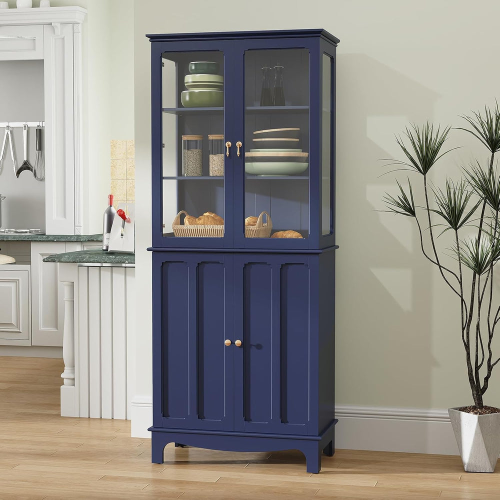 ARTPOWER 72" Freestanding Kitchen Pantry Storage Sideboard, Classical Ta...