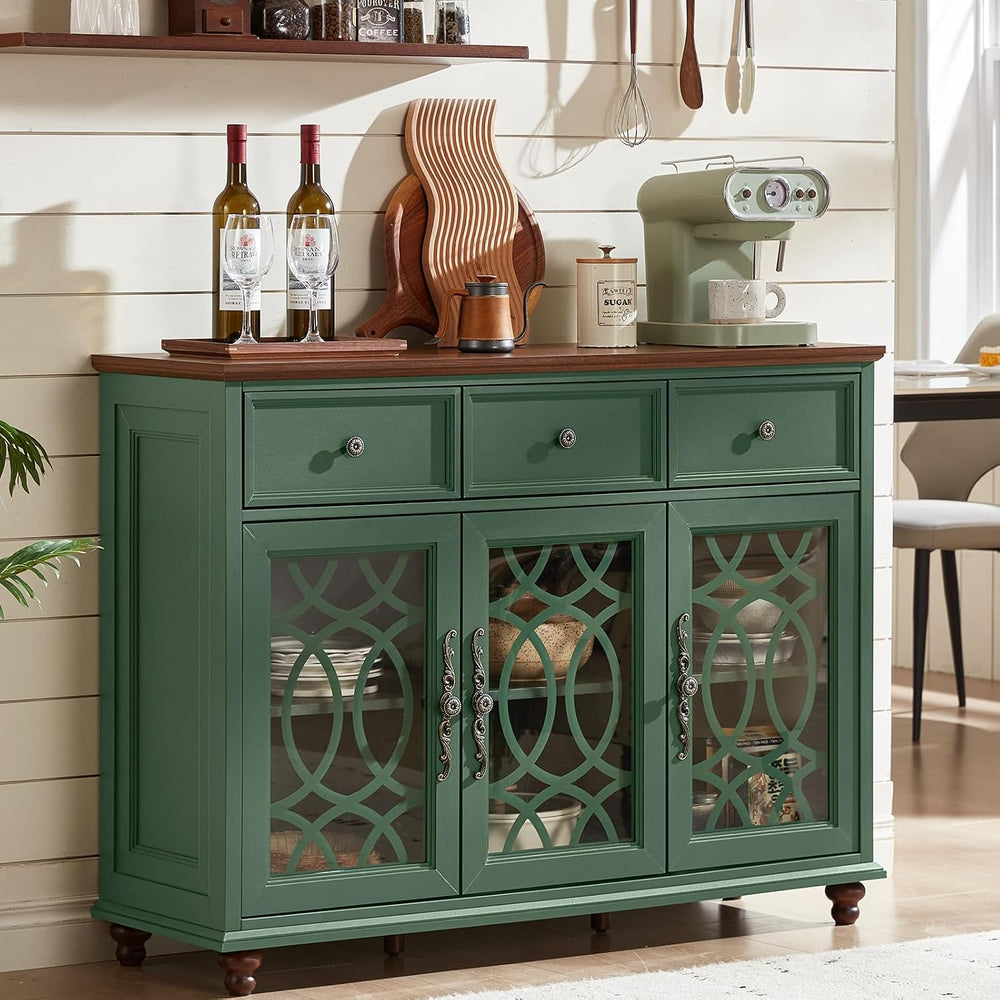 Joaxswe Farmhouse Sideboard Buffet Cabinet with Storage,48" Large Creden...